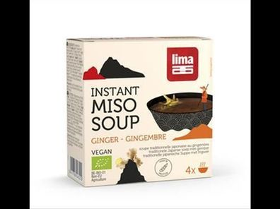 Lima 3x Instant Miso Suppe Ingwer 4x15g