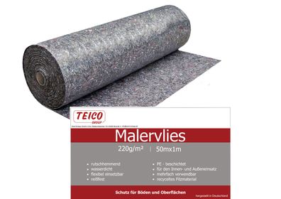 Abdeckvlies, Malervlies, Malerabdeckvlies, 50m² Rolle, 100cm x 50 m, 220g/ m²