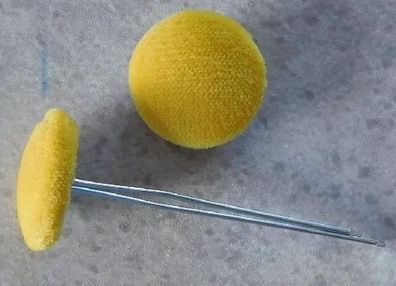 Polsterknöpfe mit Splint Mikrofaser 602 Gelb