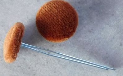Polsterknöpfe mit Splint Mikrofaser 607 Braun