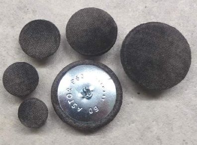 Polsterknöpfe mit Haken Mikrofaser 005 Anthrazit