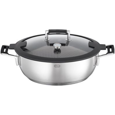 Rösle Schmorpfanne/Dampfgarer mit Deckel Ø 28cm Silence Pro