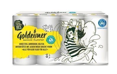 Premium Toilettenpapier Viva Con Agua Goldeimer - 8 Rollen, Hochwertige Qualitaet
