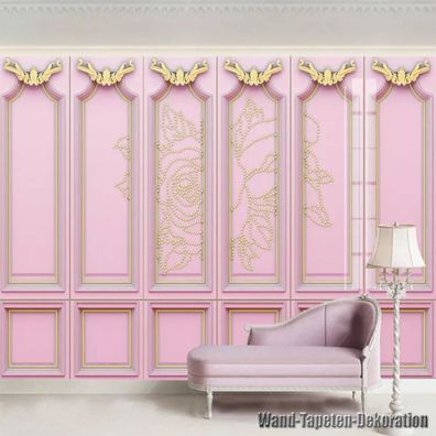 Vlies Fototapete Wandtapete Wandbilder 3D Rosa Hochzeitszimmer Licht Luxus 9085