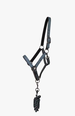QHP Halfter-Set mit Strick in Tasche Turnout Collection Ocean Breeze FS/25
