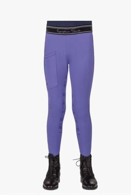 QHP Reithose Reitlegging Junior Kinder Eden Full Grip Purple Sunset