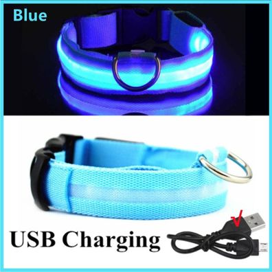 USB Aufladbare Leucht Kragen Einstellbare Led Glowing Hund Kragen für Große Kleine Hu
