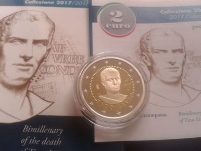 Original 2 euro 2017 PP Italien Livius in Etui mit Zertifikat und Umverpackung