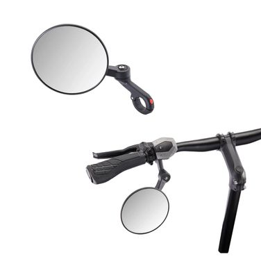 Krampe KF1 TypC links rechts Fahrradlenkerspiegel nach unten drehbar rundes Glas