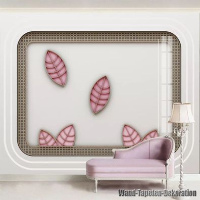 Vlies Fototapete Wandtapete Wandbilder 3D Stilvollen Hohlrosablättern 9155
