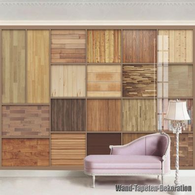 Vlies Fototapete Wandtapete Wandbilder 3D Holzmaserung Quadratischen Rahmen 9157