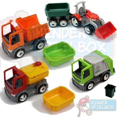 MultiGo LKW Set mit austauschbarem Auflieger Traktor Baufahrzeug Spielzeug NEU
