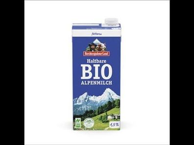 Berchtesgadener Land Bio 6x Haltbare Bio-Alpenmilch 1,5% Fett NL-Fair 1l