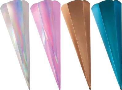 Schultütenrohling irisierend Einzelfarben, h: 68 cm
