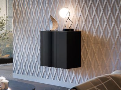 Vitrine Quadrat mir Dekor Capital Stilvoll Wohnzimmer, Vitrine mit eins Drehtüren M24