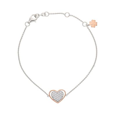 JuwelmaLux Armband 925/000 Silber roségold plattiert, Zirkonia JL10-03-3518