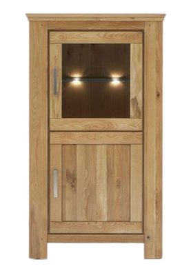 Stauraumschrank Teilmassiv Iantha 79x145x45 Stauraumelement Wildeiche