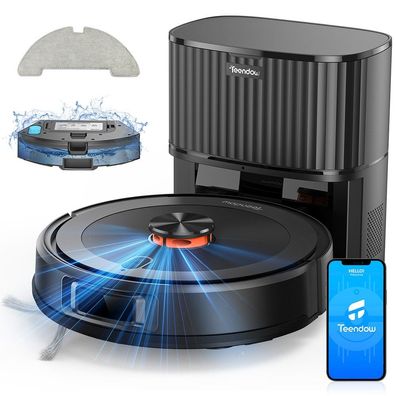 Teendow D10S LDS Roboter-Staubsauger und Wischmopp, 4500 Pa, mit Smart Mapping