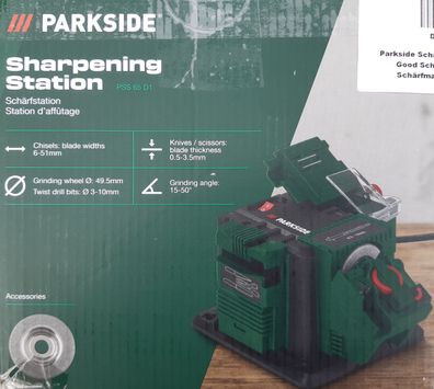 Parkside Schärfstation PSS 65 D1 Good Schärfgerät Messer Schärfmaschine