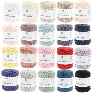 50g Rico Essentials Super Cotton dk Baumwolle Garn Stricken Häkeln GP 69,80€/1kg