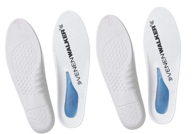 2 Pack. Leder Einlegesohlen Gelkissen Gr 41/45 VITALmaxx VenenWalker Sohlen Damen NEU