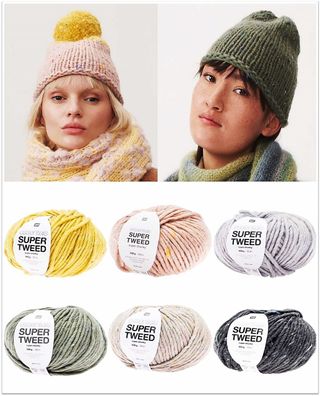 100g Rico Design Essentials Super Tweed Super Chunky Wolle Stricken GP 99,90€/kg