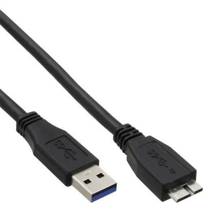 46 cm USB 3.0 Kabel, A an Micro B, schwarz, 0,5m, für Western Digital, Seagate, To