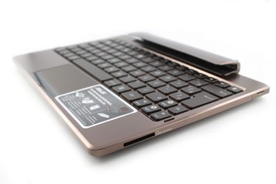 Asus EP TastaturDock für EeePad TF101 mit deutschem Tastaturaufkleber, braun