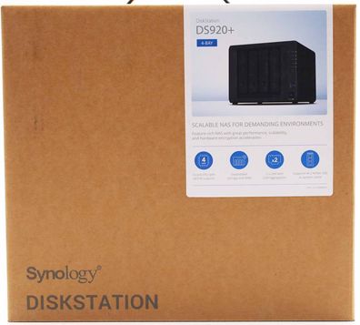 Synology DiskStation DS920plus 4GB RAM 2xGb LAN Intel Celeron J4125 CPU Diskless