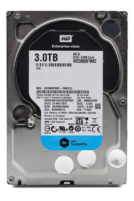 Western Digital 3TB interne Festplatte 3,5' 7200 RPM Cache 64MB WD3000F9MZ