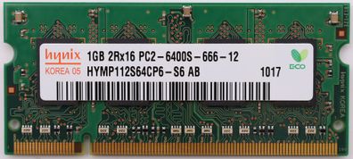Hynix HYMP112S64CP6-S6 Notebook RAM 1GB AB PC2-6400S-666-12 ID10919
