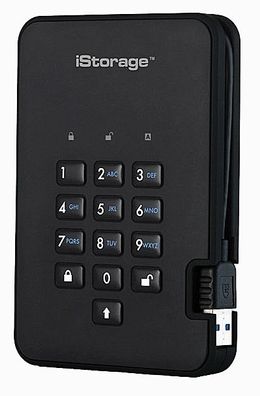 iStorage diskAshur 2 SSD schwarz 4TB externe Festplatte (IS-DA2-256-SSD-4000-B)