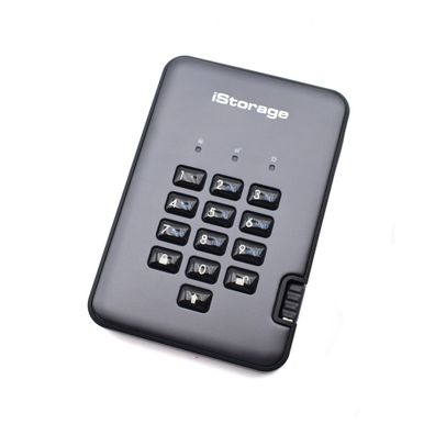 iStorage diskAshur PRO2 SSD 1 TB Secure Solid State Drive FIPS Level 3 grau