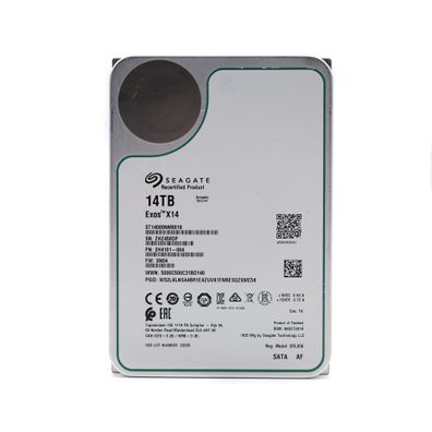 Seagate Exos X X14 14TB 3.5' interne HDD 512e/4Kn SATA 6Gb/s ST14000NM0018