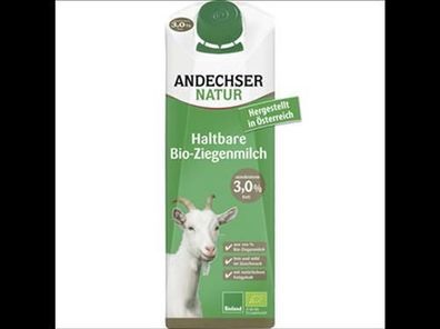 Andechser Natur 3x Bio Ziegen-H-Milch 3,0% 1l