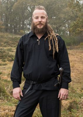 Mittelalter Ritterhemd Götz, schwarz