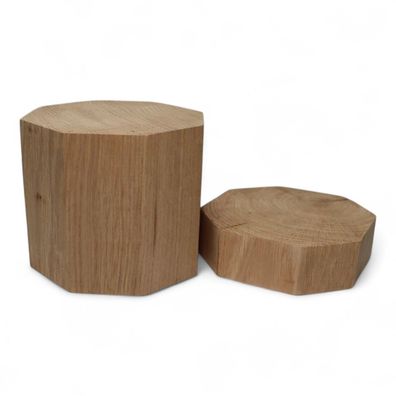 Achteckige Massive Eichenwürfel 15x15x... cm, Holzwürfel/ kubische Holzklötze