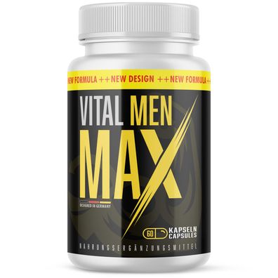 Vital Men Max Kapseln | Endlich wieder länger Lust erleben | Geeignet für Männer | 60