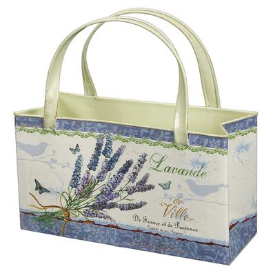 Pflanztopf Lavendel, Pflanzgefäß, Blumentopf, Landhaus Tasche zum bepflanzen