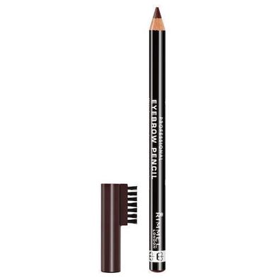Rimmel Professioneller Augenbrauenstift mit Buerste in Dunkelbraun 001, 1.4g