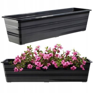 KADAX Blumenkasten aus Kunststoff, Anthrazit, 60 cm