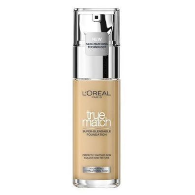 L'Oreal Paris True Match Fluessiges Make-up, 3D-3W Warm Unterton, 30 ml