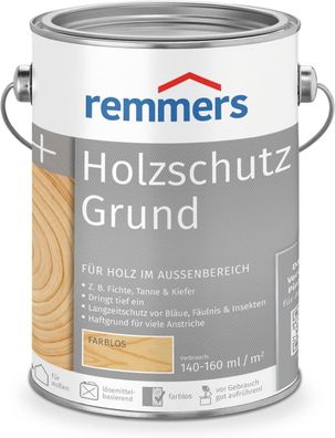 Remmers Holzschutz-Grund 5 Liter Farblos Lösemittelbasierte Holzschutzimprägnierung