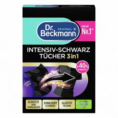 DR. Beckmann Intensiv-Schwarz-Tücher 3in1