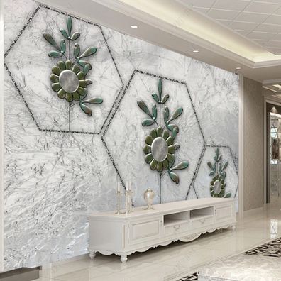 Vlies Fototapete Wandtapete Wandbilder Metallblumen Schlichte und Stilvoll 11946