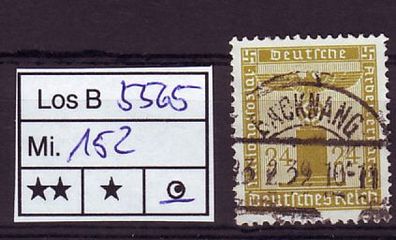 Los B5565: Deutsches Reich Dienst Mi. 152, gest