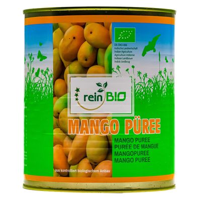 reinBIO BIO Mango-Püree 3kg Dose aus Indien Obstkonserve Mangomus 100% Mangopüree