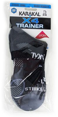 Karakal Socks Quad X4 Trainer Black/Grey-41-47