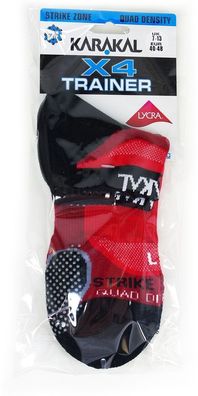 Karakal Socks Quad X4 Trainer Red/Black-41-47