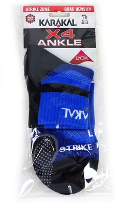 Karakal Socks Quad X4 Ankle Blue/Black-41-47